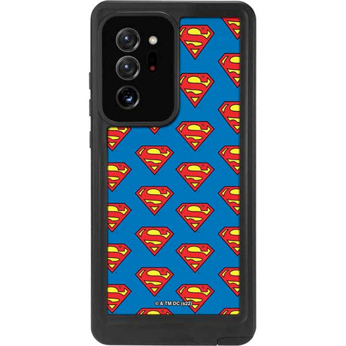 DC Comics Superman Logo Pattern Galaxy Note20 Ultra 5G Waterproof Case